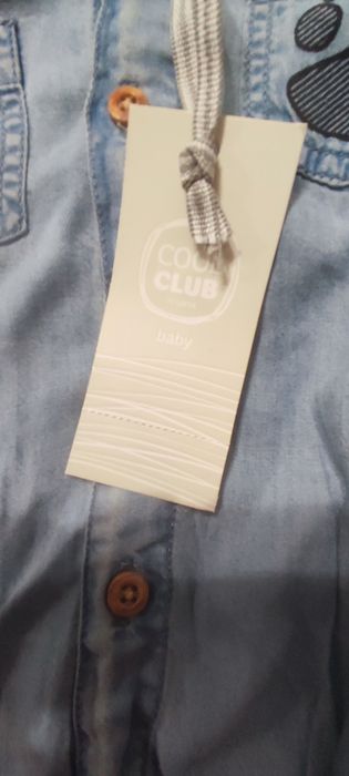 Body koszulowe chłopięce denim