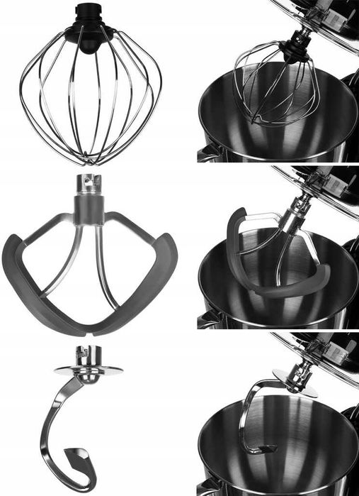 Robot Kuchenny Planetarny Mikser 2200W Misa 6,2l i GRATIS