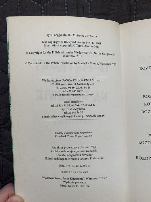 Książka 13-piętrowy domek na drzewie