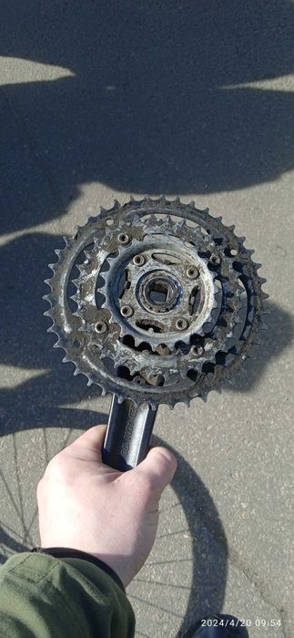 Система звёзды велосипеда PROWHEEL 170 мм/алюминиевые шатуны 24/34/42