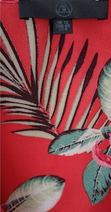 Czerwona bluzka  Missguided  rozmiar L styl hawajski