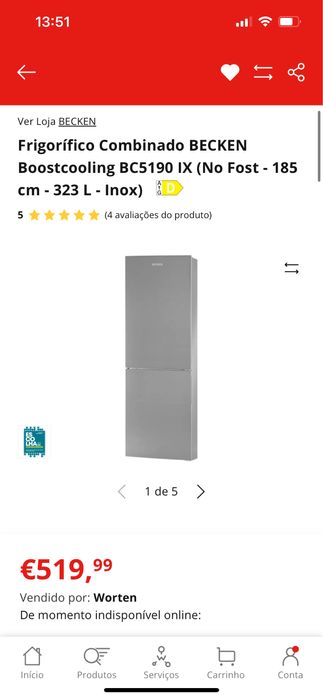 Frigorifico Becken com 15 dias de uso