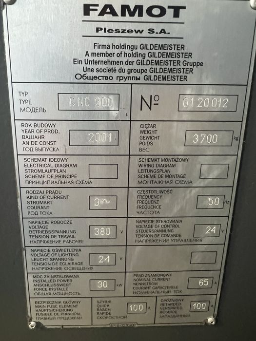 Tokarka CNC Famot 200