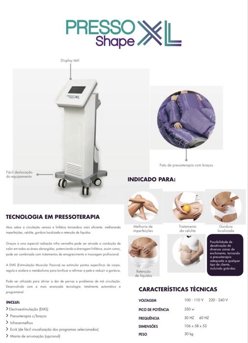 Pressoterapia - PressoShape XL