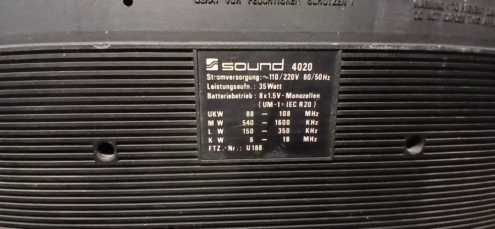 radiomagnetofon sound 4020