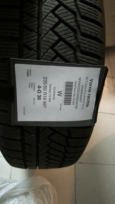 Rodas e pneus 19 de Inverno continental novos