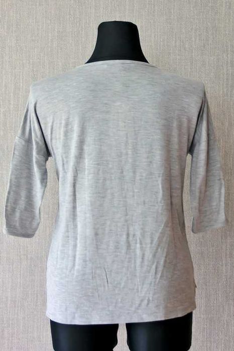 Szara bluzka z koronką i szyfonem Tom Tailor 40