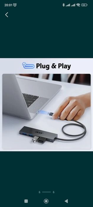 Концентратор Acer хаб 5-in-1