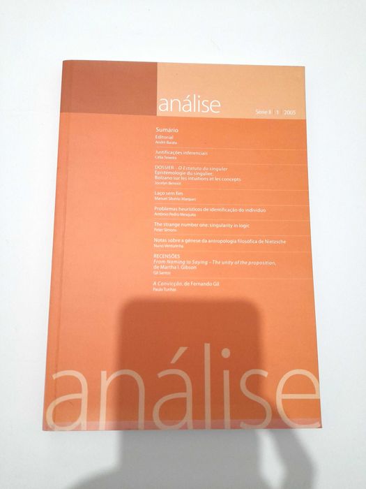Livro Análise Revista Semestral de Filosofia