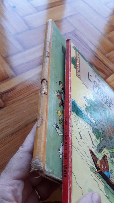 Tintin: «L'oreille cassée» + «Les 7 boules de cristal» (edições 1940s)