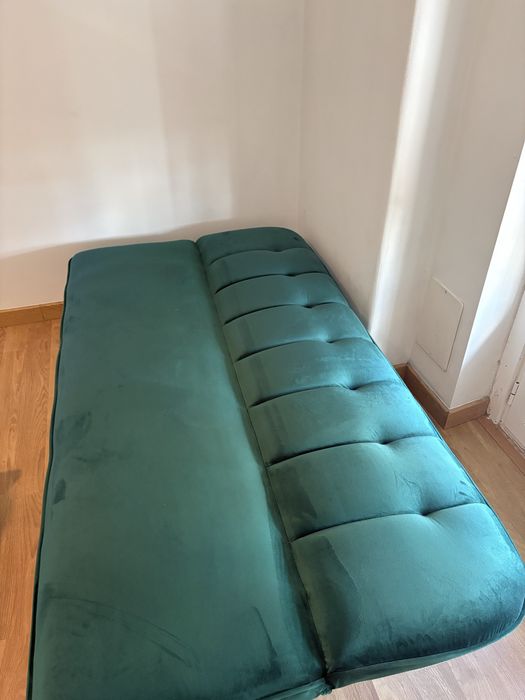 Sofá veludo verde
