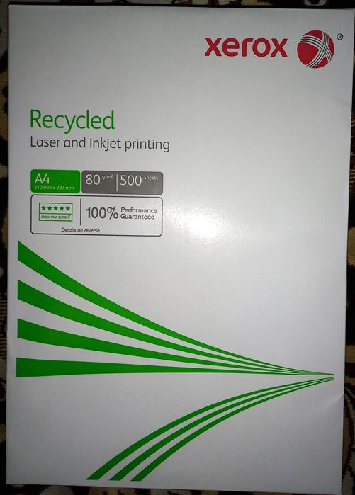 Папір офісний Xerox A4 Recycled 80 г/м2 500л  (Бумага офисная)