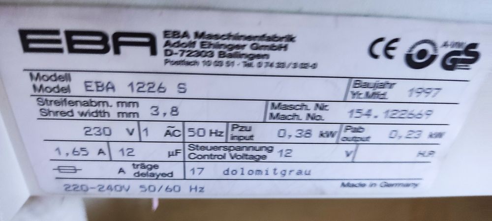 Triturador profissional de papel robusto com rodas