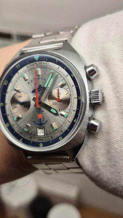 Sprawny zegarek *Poljot* Chronograf 3133 kapitan / капитан