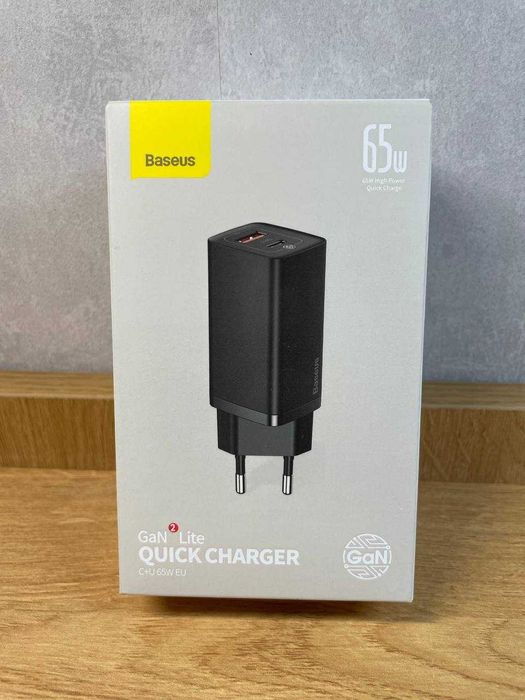 Зарядний пристрій Baseus GaN2 Lite Quick Charger 65W/1 Type-C + 1 USB