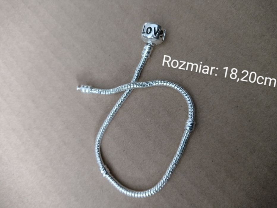 Bransoletka baza charms platerowana srebrem - 17- 21 cm różne modele