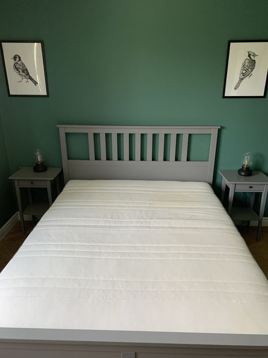 Kompletna sypialnia IKEA – HEMNES + materac HÖVÅG