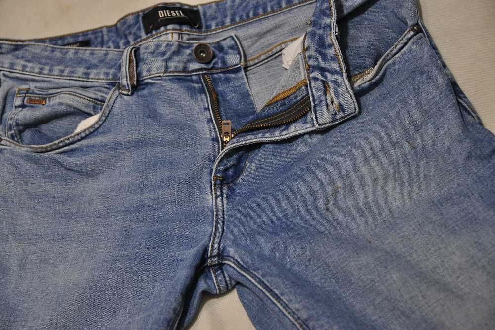DIESEL STRAIGHT L 88cm 34/32 męskie spodnie jeansowe stretch s7v