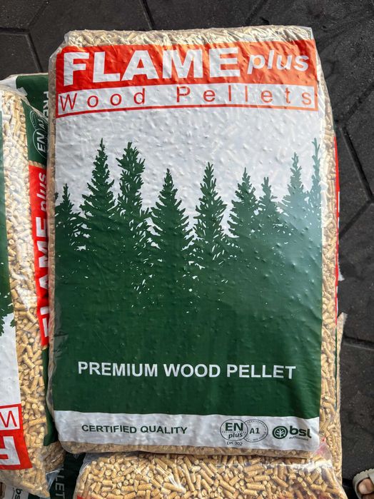 Pellet Drzewny Premium FLAME Plus – Certyfikat ENplus A1 | Wysoka Jakość!