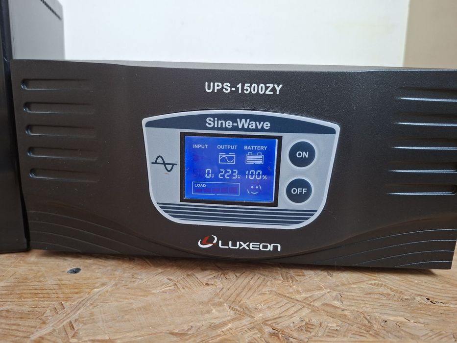 ДБЖ Luxeon UPS-1500ZY (чиста синусоїда)+Аккумулятор Weekender LiFePO4 12.8 V 100 Ah з екраном