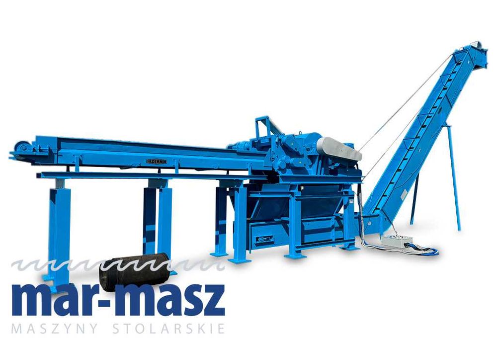 Rębak KLOCKNER 900×180 HS 4 WT z przenośnikiem łańcuchowym typu redler