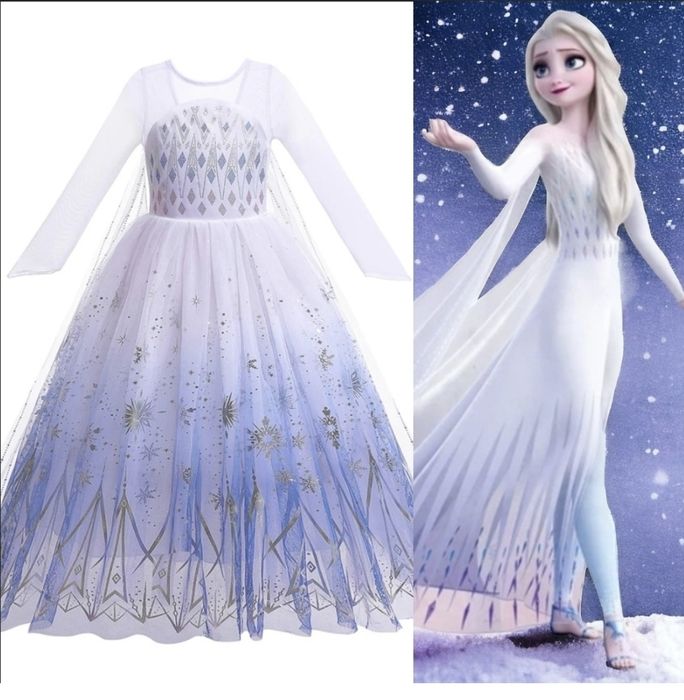 Сукня принцеси Ельзи.  Святкова сукня на хеллоуин
