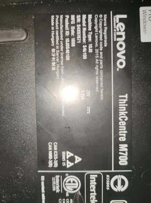 Lenovo ThinkCentre M700 120GB SSD 12GB RAM Aktywowany Win10 PRO