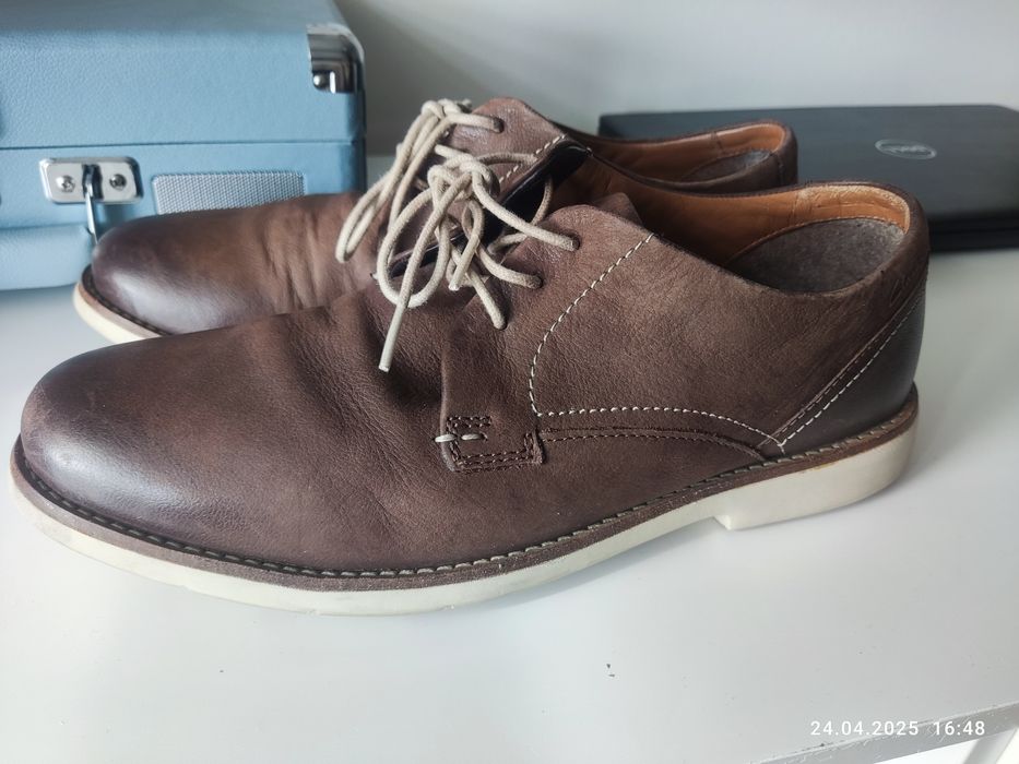 Чоловічі туфлі дербі Clarks Raspin Plan на шнурівці,