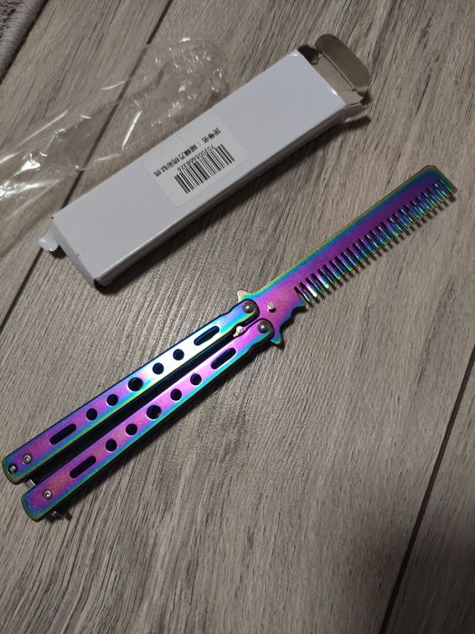 Нож бабочка тренировочный, Бабочка метал Градієнт Балисонг ніж бабочка