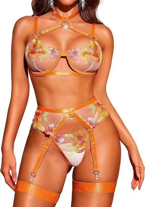 Koronkowy komplet erotycznej bielizny DIJON VELOURS - nimfetka.pl