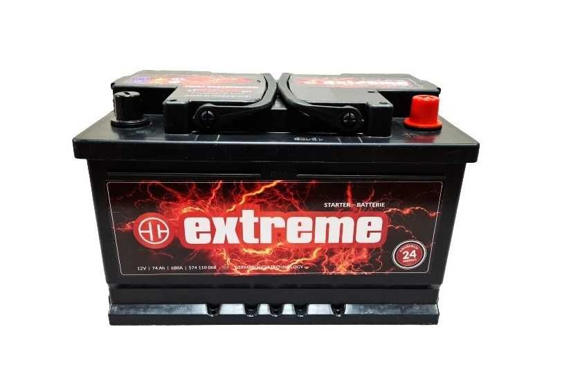 NOWY Akumulator 75AH 12V 680A EXTREME BLACK Dobra Jakość Cena!