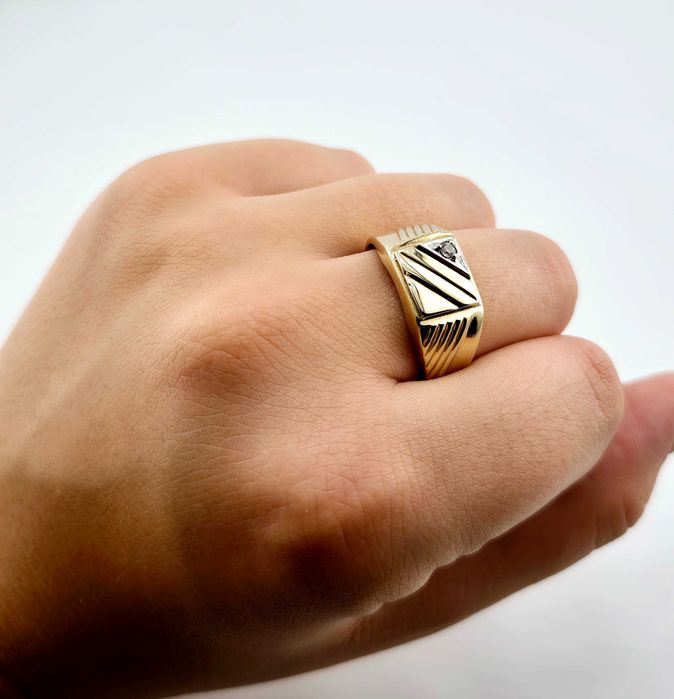 Piękny złoty sygnet 6,03g PR.333 8K R. 24