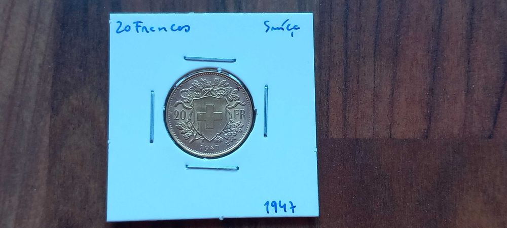 Moeda 20 Francos 1947 Suíça