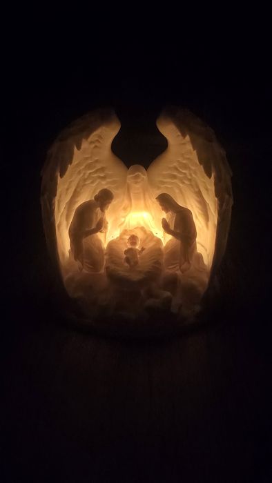 Presépio Lithophane com Anjo