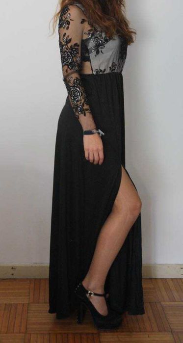 Vestido Preto Comprido de Cerimónia