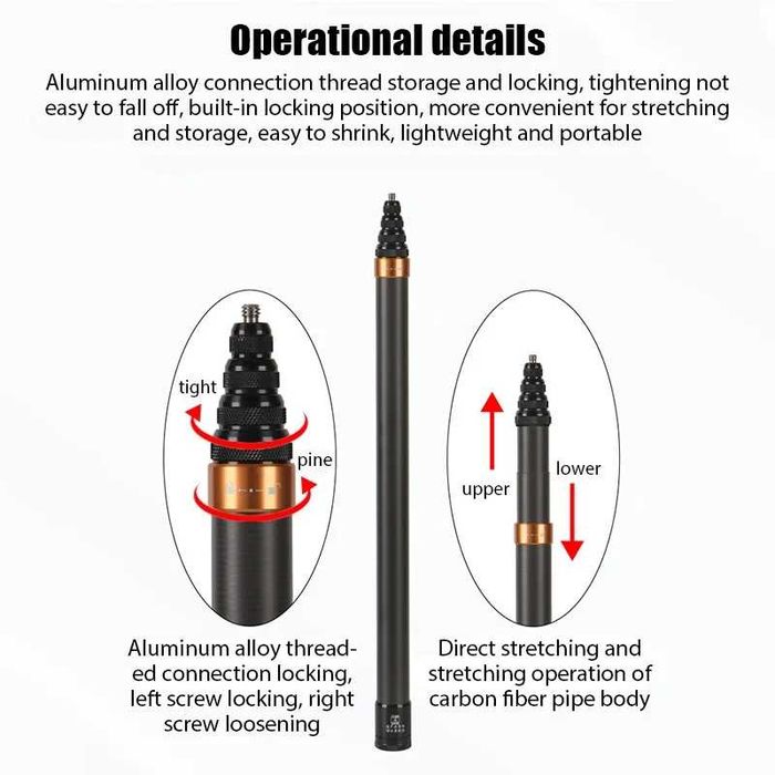 Najdłuższy Kijek do Selfie zdjęcia lub filmik jak z drona 3 metry