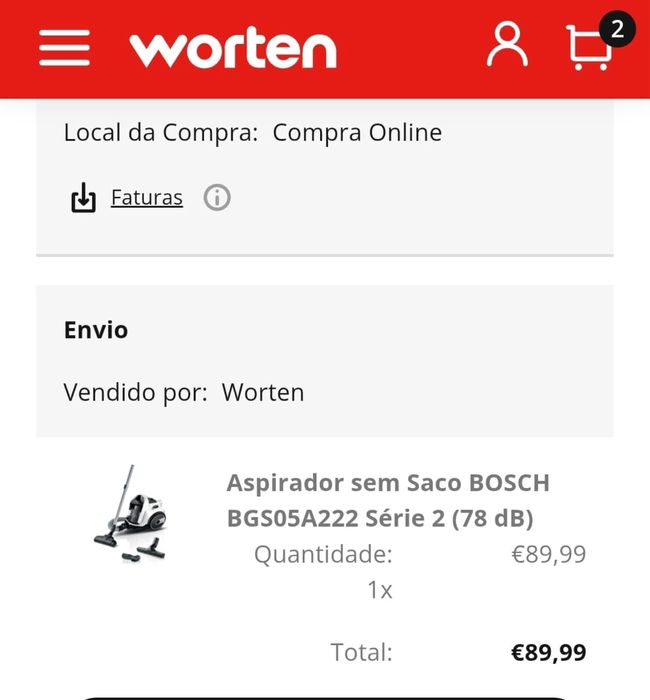 Aspirador bosch sem saco