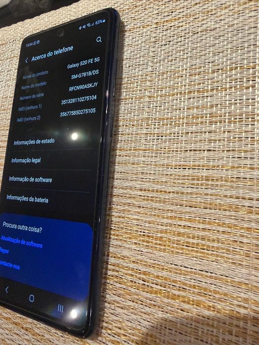 Samsung S20 FE 5G em muito bom estado