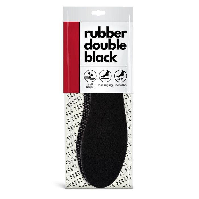 r. 46  - wkładki podgumowane rubber double black paolo peruzzi 12w46