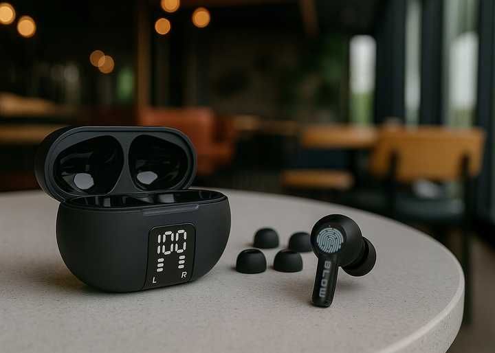 SŁUCHAWKI Bezprzewodowe dokanałowe PRO ENC Bluetooth 5.3 USB-C Etui