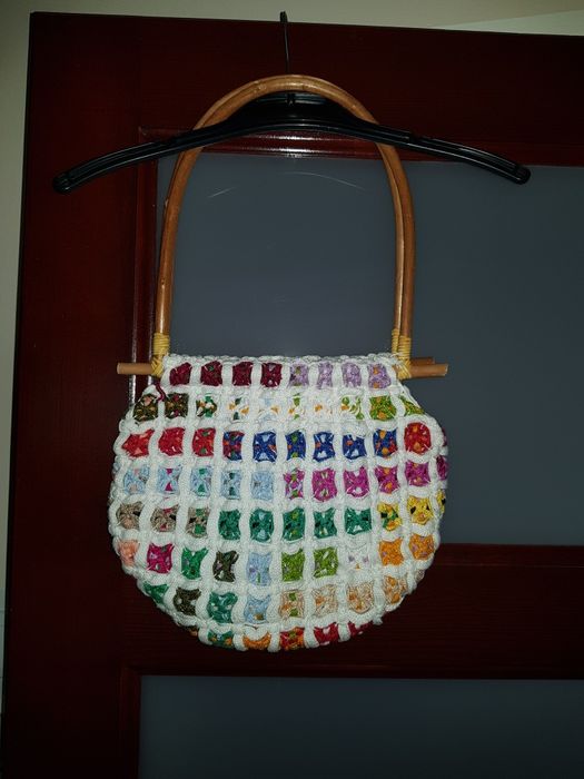 Torebka - boho (drewniane rączki )