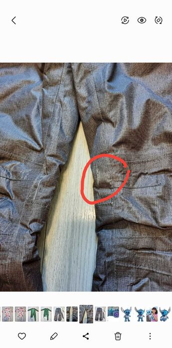 Б/У Детские зимние лыжные штаны р.146-152 CRIVIT на подтяжках.