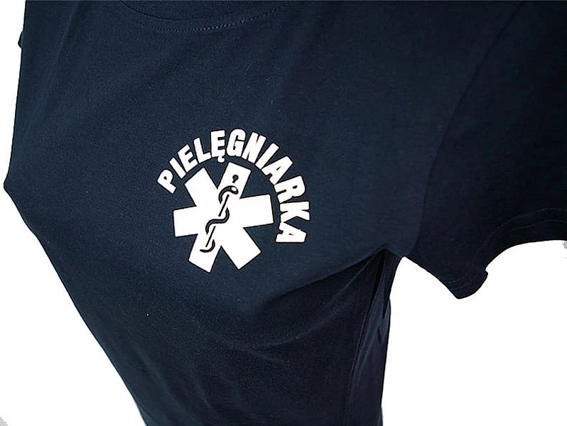 Koszulka damska PIELĘGNIARKA granatowa (XL)