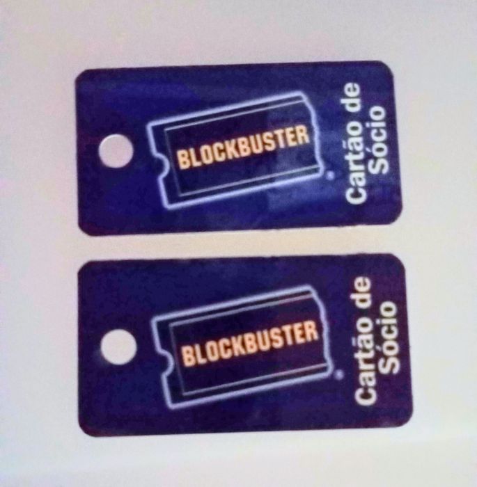 Cartões Blockbuster antigos.