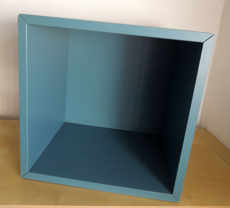 Estante / cubo com calha Ikea Valje/Eket - azul acinzentado 35x35x30cm