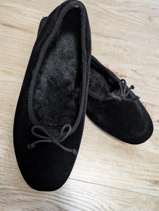 Clarks Black Flat Ballets балетки велюрові,різні