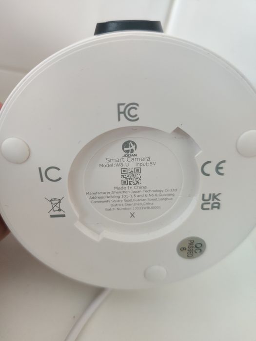 Câmara de Vigilância 360° JOOAN (Duas Lentes, WiFi 5G e Visão Noturna)