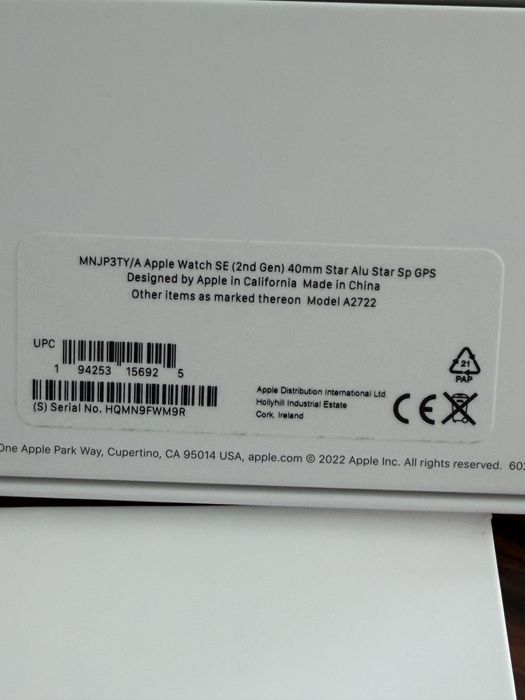Apple Watch SE de 2.ª geração (GPS, 40 mm)