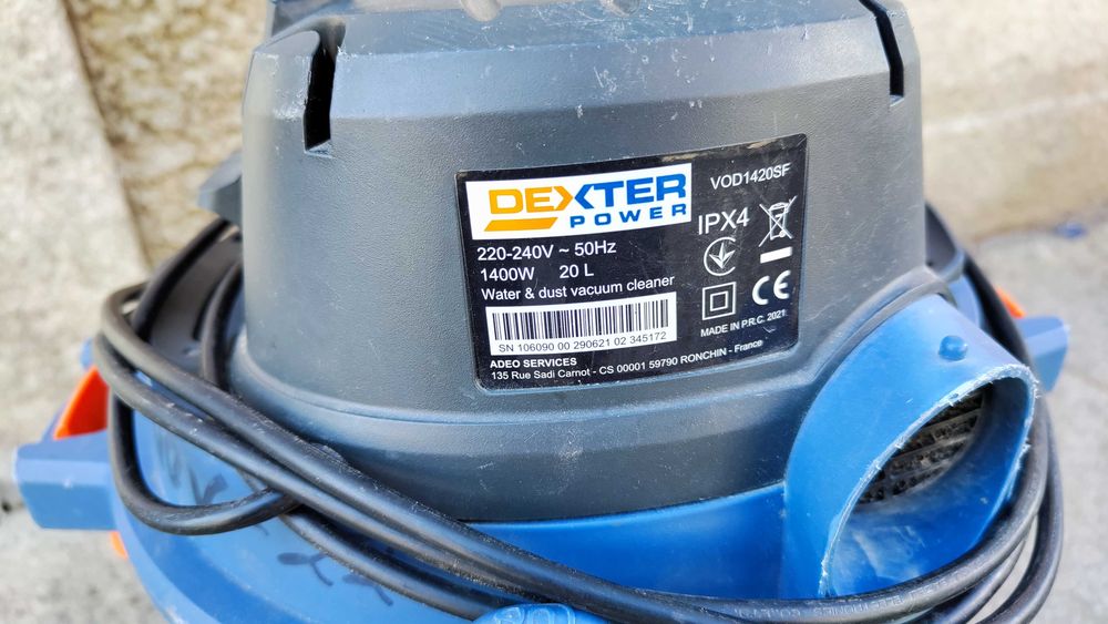 Aspirador Sólidos/Líquidos Dexter Power 20L - Para peças / Avariado