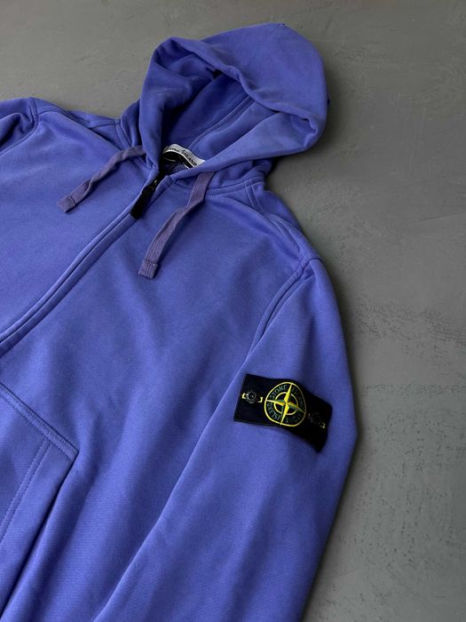 Кофта Stone Island Зіп худі Стон Айленд Синя кофта з патчем